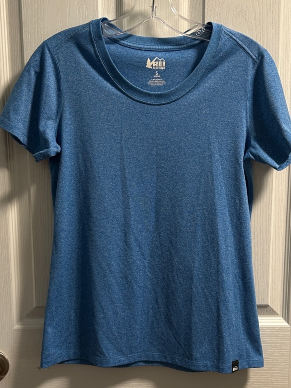 REI Women's Short-Sleeve Heathered Blue Active Top